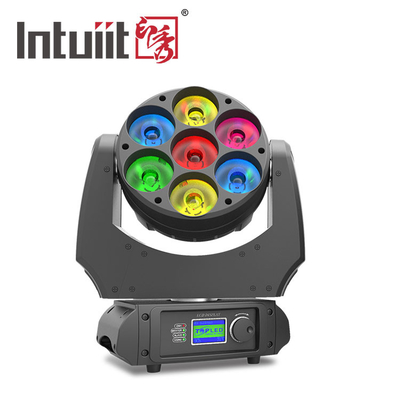 IP65 LED स्टेज लाइट 7x 40W 4 इन 1 RGBW 4.5 डिग्री मूविंग हेड लाइट