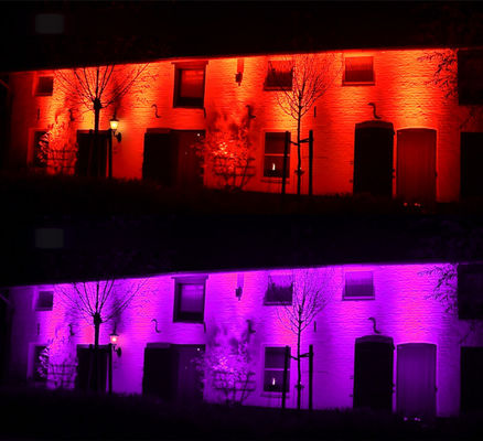 Outdoor Waterproof LED Wall Washer Light 8x15w RGBW 4in1 Wedding Stage City Color LED Wall Washer Light Outdoor Floodlight