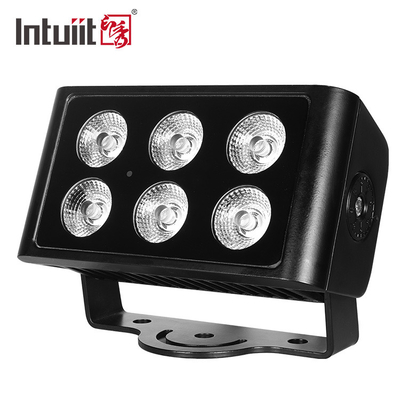 IP65 वाटरप्रूफ 6x5W RGBW 4 इन 1 एलईडी फ्लड लाइट डीएमएक्स कंट्रोल प्लेन स्पॉट लाइट बैकग्राउंड स्पॉट डीजे डिस्को स्टेज लाइटिंग
