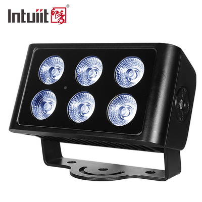 6x5W आउटडोर वाटरप्रूफ DMX512 RGBW फ्लडलाइट एलईडी विला आँगन बिल्डिंग ब्रिज प्रोजेक्ट लैंडस्केप लाइटिंग रंगीन फ्लडलाइट