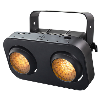 2 आंखें गर्म सफेद एम्बर / आरजीबी कोब पार अंधा 2x90w दर्शक दीपक एलईडी स्टेज अंधा प्रकाश