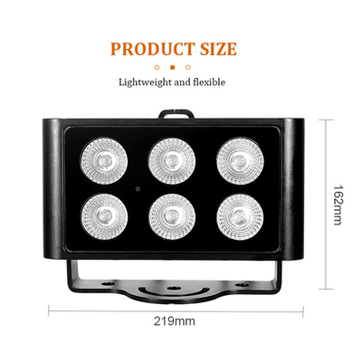 6x5W आउटडोर वाटरप्रूफ DMX512 RGBW फ्लडलाइट एलईडी विला आँगन बिल्डिंग ब्रिज प्रोजेक्ट लैंडस्केप लाइटिंग रंगीन फ्लडलाइट