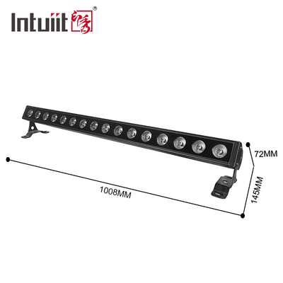 आउटडोर वाटरप्रूफ IP65 वॉल वॉशर एलईडी लाइट 16*5W DMX512 RGBW एल्यूमीनियम आवास स्टेज लाइटिंग
