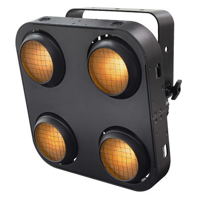 एलईडी ब्लाइंडर लाइट 4x90W एलईडी सीओबी स्टेज लाइटिंग एम्बर एंड वार्म व्हाइट एलईडी ऑडियंस ब्लाइंडर लाइट इन डीजे म्यूजिक बार