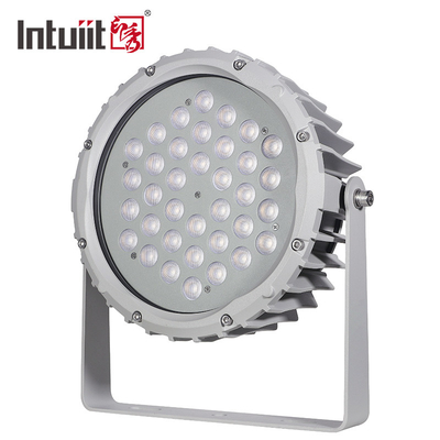 72w RGBW DMX512 वाटरप्रूफ एलईडी फ्लड लाइट बाहरी लैंडस्केप गार्डन राउंड स्टेज पार लाइट