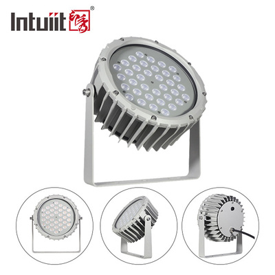 72w RGBW DMX512 वाटरप्रूफ एलईडी फ्लड लाइट बाहरी लैंडस्केप गार्डन राउंड स्टेज पार लाइट