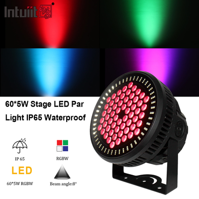उच्च शक्ति आरजीबीडब्ल्यू एलईडी 60 पार रोशनी DMX512 60x12W डिस्को बीम पार्टी प्रकाश मंच छत पट्टी के लिए प्रकाश
