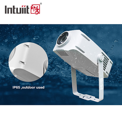 कस्टम लोगो आउटडोर मुखौटा रोशनी IP65 जलरोधक 200W एलईडी आरजीबीडब्ल्यू घूर्णन गोबो प्रोजेक्टर गोबो प्रकाश