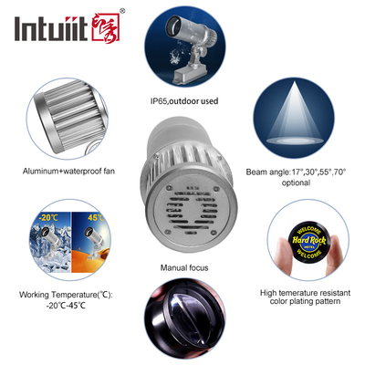 ग्लोबल कस्टम 60W HD IP65 वाटरप्रूफ आउटडोर डोर प्रोजेक्शन लैंप एलईडी विज्ञापन प्रकाश लोगो गोबो प्रोजेक्टर