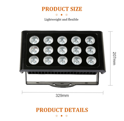 आउटडोर 80W IP65 स्क्वायर डीएमएक्स आरजीबीडब्ल्यू एलईडी फ्लड लाइट फॉर बिल्डिंग फेसैड एलईडी वॉल वॉशर फ्लड लाइट