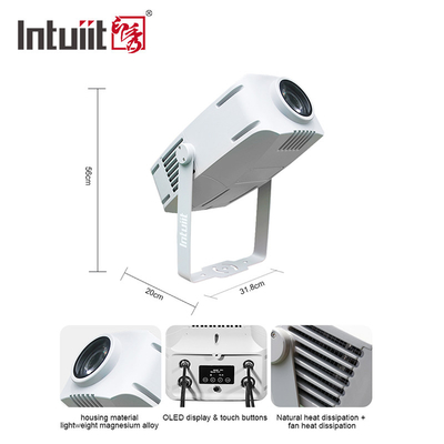 एलईडी लोगो प्रोजेक्टर 200W DMX512 वाटरप्रूफ एलईडी गोबो साइन विज्ञापन प्रकाश IP65 प्रोजेक्शन बिक्री के लिए