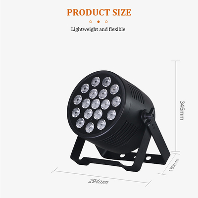 डीजे लाइट 18pcs 20W 6IN1 RGBWA-UV फ्लैट Par आउटडोर आर्किटेक्चरल वॉश लाइट IP65 18x20W एलईडी वाटरप्रूफ Par