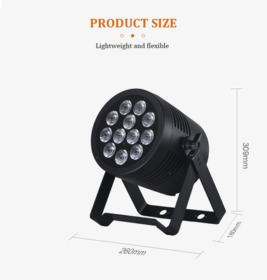 IP65 वाटरप्रूफ आउटडोर डीजे स्टेज लाइट्स 12x20W आरजीबीडब्ल्यूए यूवी 6in1 एल्यूमीनियम एलईडी पैरा शोर रहित डिस्को वाश प्रभाव DMX512 के साथ