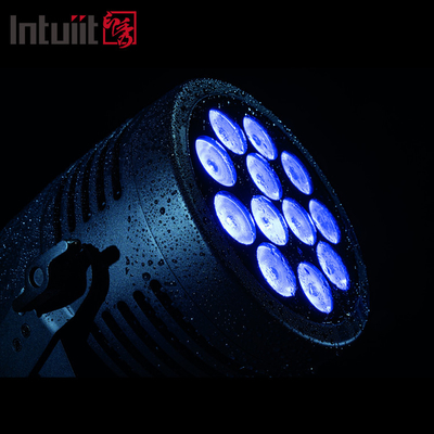 IP65 वाटरप्रूफ आउटडोर डीजे स्टेज लाइट्स 12x20W आरजीबीडब्ल्यूए यूवी 6in1 एल्यूमीनियम एलईडी पैरा शोर रहित डिस्को वाश प्रभाव DMX512 के साथ