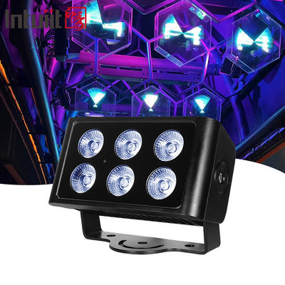 6x5W आउटडोर वाटरप्रूफ DMX512 RGBW फ्लडलाइट एलईडी विला आँगन बिल्डिंग ब्रिज प्रोजेक्ट लैंडस्केप लाइटिंग रंगीन फ्लडलाइट