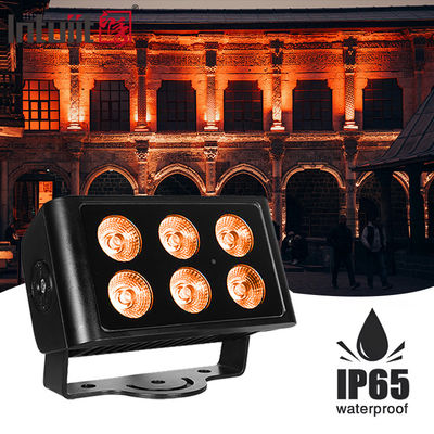 DMX512 6x5W RGBW 4in1 IP65 वाटरप्रूफ डीजे वेडिंग स्टेज सिटी वॉल वॉशर आउटडोर एलईडी वॉश फ्लड लाइट