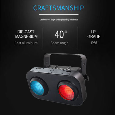 Outdoor LED COB Blinder Light 2x90W RGB Amber Warm White IP65 Waterproof Stage Strobe Lighting DMX512 for Professional Show Theater