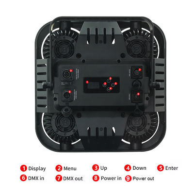 IP65 2in1 एम्बर & वार्म व्हाइट वाटरप्रूफ कोब स्टेज ब्लाइंडर लाइट 4x90W 4Eyes ऑडियंस Dmx512 एलईडी कोब ब्लाइंडर लाइट