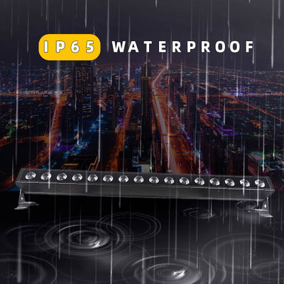 डीजे गार्डन के लिए 16X 5W आरजीबीडब्ल्यू एलईडी वॉल वॉश बार DMX512 नियंत्रण रैखिक प्रकाश IP65 DMX512 नियंत्रण