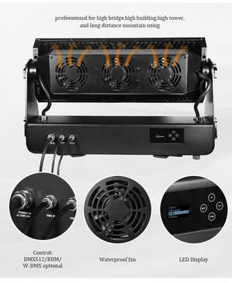 1500W IP65 वाटरप्रूफ आउटडोर वॉशिंग स्टेज लाइट्स RGBW 4in1 सिटी कलर LED वॉश लाइट बैकग्राउंड फ्लडलाइट के लिए