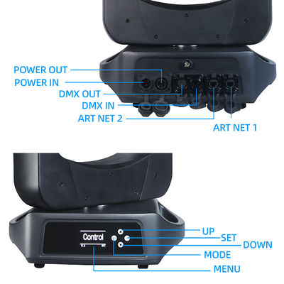 वाटरप्रूफ आउटडोर IP66 200W DMX डीजे डिस्को स्टेज शो के लिए पैटर्न प्रभाव के साथ एलईडी बीम चलती हेडलाइट