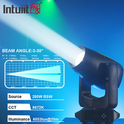 IP66 बीम / स्पॉट / वॉश BSW 280w CMY LED मूविंग हेड बीम वॉश स्पॉट लाइट डिस्को स्टेज लाइट
