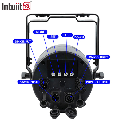 IP65 एलईडी पैरा लाइट वाटरप्रूफ IP65 रेटेड आउटडोर 12x20W RGBWA-UV 6in1 स्टेज लाइट DMX512