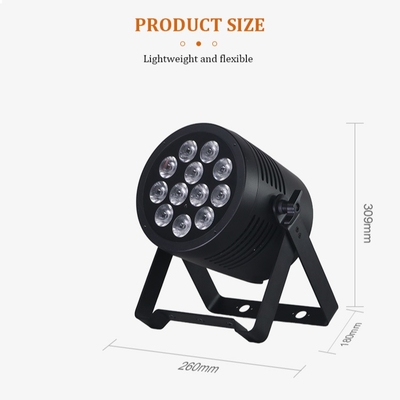 IP65 एलईडी पैरा लाइट वाटरप्रूफ IP65 रेटेड आउटडोर 12x20W RGBWA-UV 6in1 स्टेज लाइट DMX512