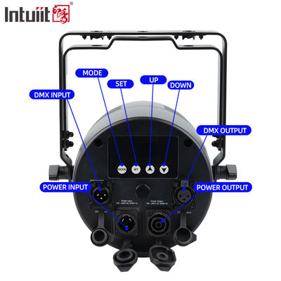 12*20W RGBWA+UV 6in1 LED पार लाइट IP65 आउटडोर वाटरप्रूफ DMX512 वेडिंग डीजे पार्टी के लिए स्टेज अपलाइटिंग