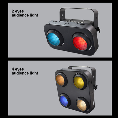IP65 2in1 एम्बर & वार्म व्हाइट वाटरप्रूफ कोब स्टेज ब्लाइंडर लाइट 4x90W 4Eyes ऑडियंस Dmx512 एलईडी कोब ब्लाइंडर लाइट