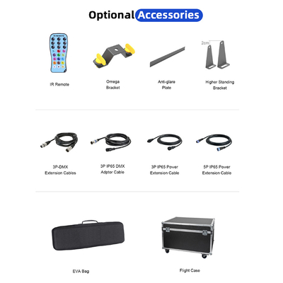 24*2W डिस्को डीजे बैटरी संचालित वॉल वॉशर DMX साउंड-एक्टिव एलईडी स्टेज लाइट बार