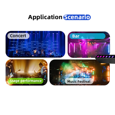 एलईडी 24*2W स्टेज लाइटिंग DMX512 RGBW एलईडी लाइट बार्स लीनियर डिस्को स्टेज क्लब वेडिंग वॉयस-एक्टिवेटेड एलईडी वॉल वॉशर लाइट