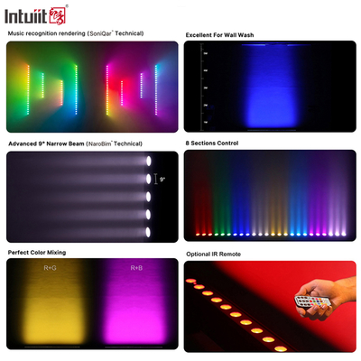 24x2W DMX LED बार RGBW 4IN1 LED स्टेज Dmx512 वॉल वॉशर इनडोर उपयोग डीजे डिस्को लाइट्स