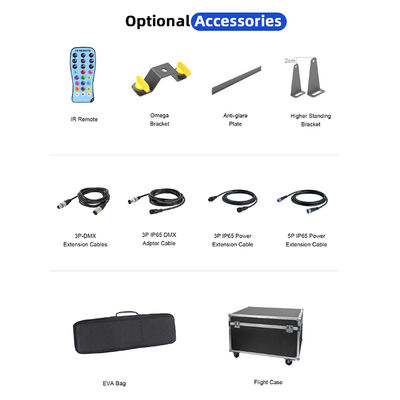 24*2W आरजीबीडब्ल्यू एलईडी वॉल वाशर लाइट रिमोट कंट्रोलर के साथ स्टेज इफेक्ट लाइटिंग