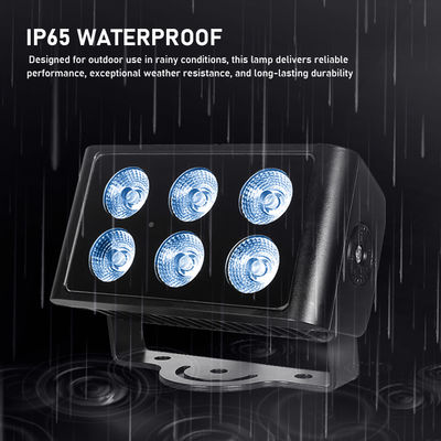 आउटडोर 6x5W RGBW 4in1 LED फ्लड लाइट IP65 वॉटरप्रूफ DMX512 बिल्डिंग गार्डन के लिए आर्किटेक्चरल वॉश लाइट वॉल वॉशर