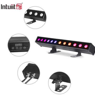 12*2W 4-इन-1 IP65 LED वॉश बार बैटरी संचालित RGBW प्रोजेक्शन लाइट्स बीम इफ़ेक्ट