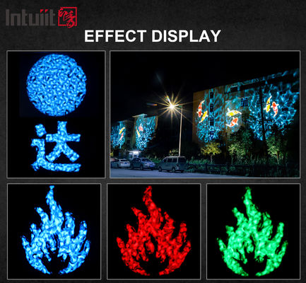 संग्रहालय थीम पार्क भोजन स्थलों के लिए 400W आउटडोर IP65 LED वाटर वेव गोबो प्रोजेक्टर लाइट