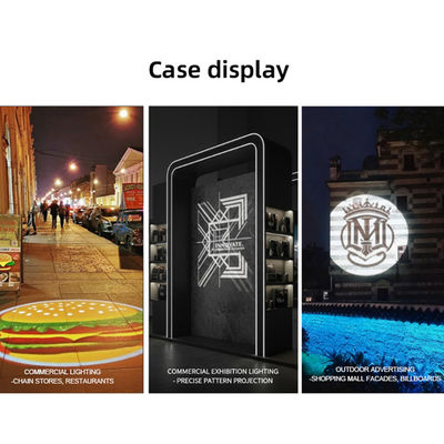 एलईडी 60W आउटडोर वाटरप्रूफ Ip65 हेलोवीन क्रिसमस एलईडी वेडिंग रोटेटिंग गोबो प्रोजेक्टर कस्टम लोगो साइन विज्ञापन लाइट