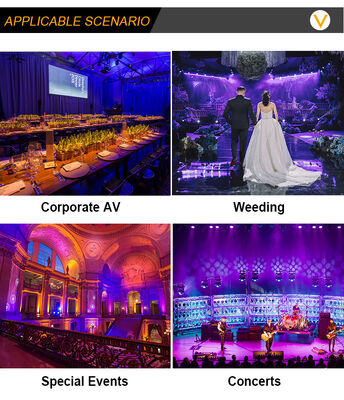 पार्टी के लिए एलईडी वाश पैर लाइट 12x20W आरजीबीडब्ल्यूए-यूवी 6 इन 1 फ्लैट पैर स्टेज एलईडी लाइट शादी डिस्को प्रदर्शन बार इवेंट नृत्य