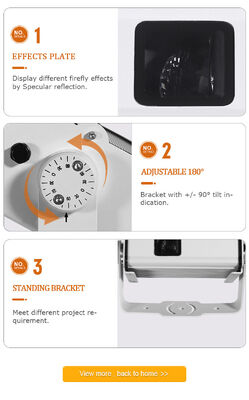 जुगनू लाइट्स स्टार प्रोजेक्टर लेजर क्रिसमस RGB विवर्णता 13W पेड़ छत गार्डन लॉन आंगन आउटडोर इनडोर उपयोग के लिए