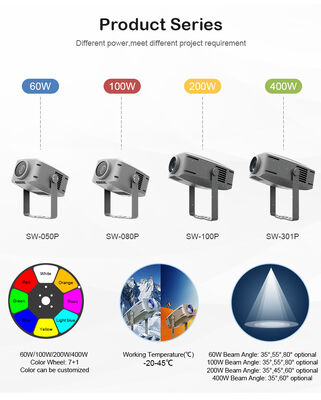 पेशेवर 400W IP65 जलरोधक आउटडोर परिदृश्य वास्तुकला एलईडी जल तरंग प्रभाव प्रकाश