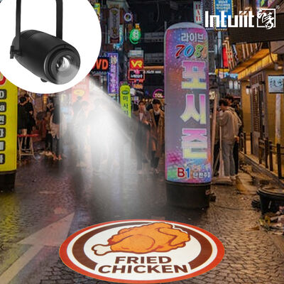 60W एलईडी लोगो GOBO प्रोजेक्टर Ip65 वाटरप्रूफ लाइट होटल कंपनी स्टोर शादी का विज्ञापन इनडोर और आउटडोर उपयोग