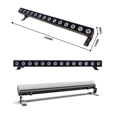 140W RGBW 4in1 IP65 वाटरप्रूफ एलईडी रैखिक वॉल वॉशर 14x10W DMX512/RDM सिटी कलर बिल्डिंग लाइटिंग