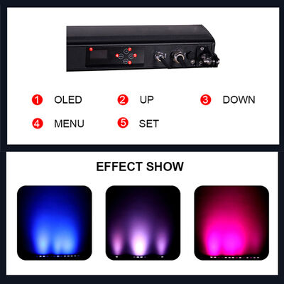 140W RGBW 4in1 IP65 वाटरप्रूफ एलईडी रैखिक वॉल वॉशर 14x10W DMX512/RDM सिटी कलर बिल्डिंग लाइटिंग