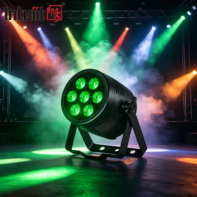 IP65 वाटरप्रूफ एल्यूमीनियम एलईडी पार लाइट 7x20W RGBWA यूवी 6in1 DMX512 आउटडोर इवेंट शादी शो के लिए पेशेवर स्टेज अपलाइट