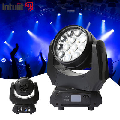 हॉट सेल एलईडी मूविंग हेड वॉश लाइट 12x10W RGBW 4in1 DMX512 वेडिंग पार्टी KTV के लिए प्रोफेशनल स्टेज डाइंग लैंप