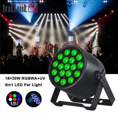 आउटडोर स्टेज लाइट IP65 वाटरप्रूफ 18x20W एलईडी Par RGBWA+UV 6 in 1 DMX512 वाश लाइट फॉर वेडिंग पार्टी डिस्को इवेंट बिल्डिंग फेसडेड