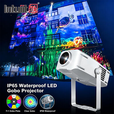 एलईडी लोगो गोबो प्रोजेक्टर 400W IP65 आउटडोर DMX512 बिल्डिंग, विज्ञापन और इवेंट्स के लिए कस्टम पैटर्न लाइट
