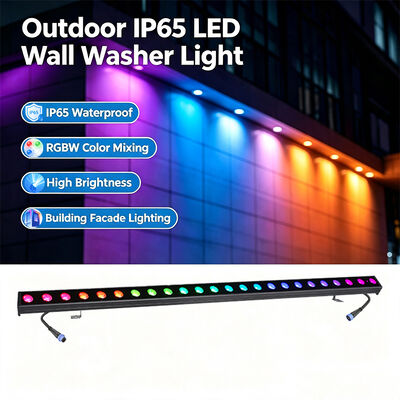 2x24W RGBW 4-इन-1 IP65 आउटडोर एलईडी रैखिक वॉल वाशर ️ DMX512 वाटरप्रूफ वाश लाइट बिल्डिंग, ब्रिज और लैंडस्केप के लिए