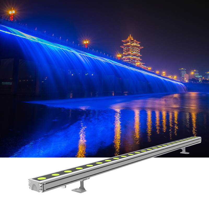 24W DMX512 LED लीनियर वॉल वॉशर लाइट्स 0.3M 0.5M 1M 40° बीम कोण